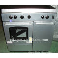 Siver color five burner gas oven with luxury glass cover